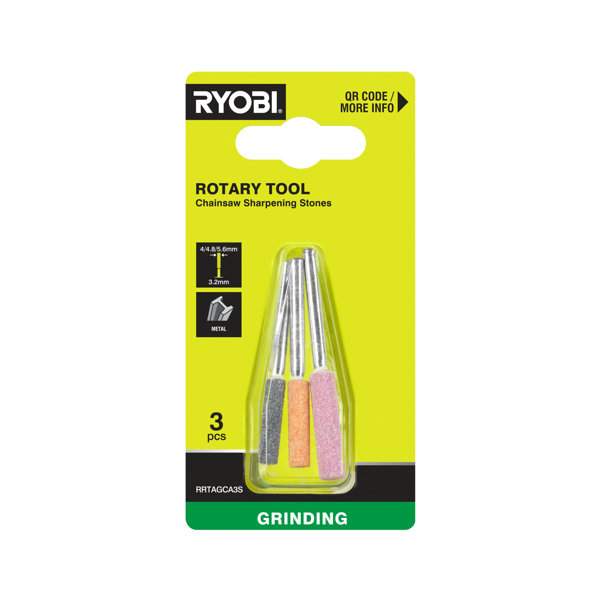 RYOBI Rotary Tool 3-Piece Assorted Sharpening Kit A90GS02 - The